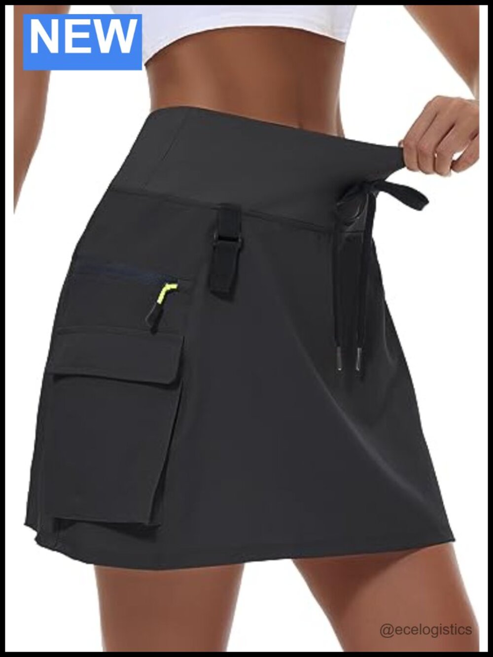 Women's Cargo Skort with Zipper Pockets Plus Size Hiking Skirt